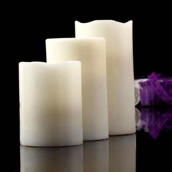 GOOD Remote Control Electronic LED Candle Romantic Gift 3pcs LED Wax Candles - intl