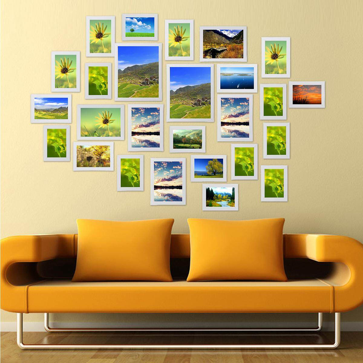 Picture wall creative household frame wall 26 Pcs White