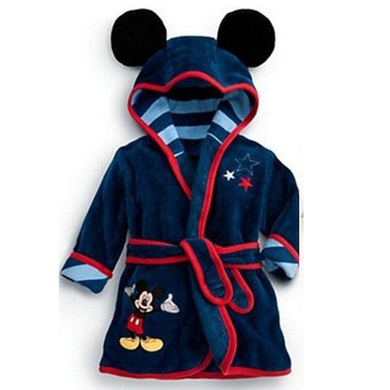 Kids Little Boys Girls Hooded Pajamas Cartoon Animal Bath Robes 100 110 120 130+