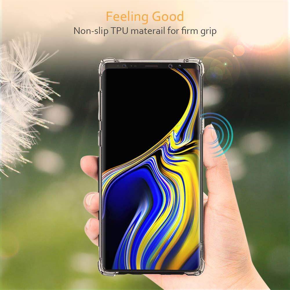 LUOWAN Ốp Lưng Galaxy Note 9 Ốp Điện Thoại Di Động Bảo Vệ Chống Sốc Trong Suốt Pha Lê Thiết Kế Lai Với Viền TPU Dẻo Ốp Mỏng Vừa Vặn Cho Samsung Galaxy Note 9-Clear