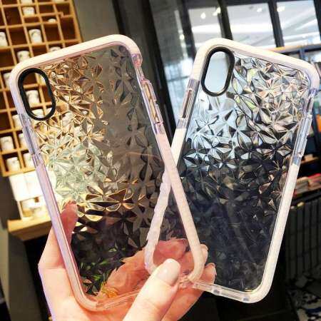 Luxury 3D เพชรใส TPU สำหรับ iPhone XR Bling CLEAR ฝาหลัง
