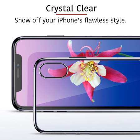 For iPhone X Slim Clear Casing Soft Flexible TPU Plating Bumper Case Cover