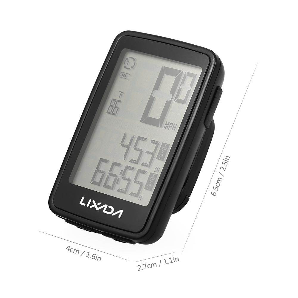 Lixada USB Rechargeable Wire less Bike Cycling Computer with Bicycle Speedometer Odometer