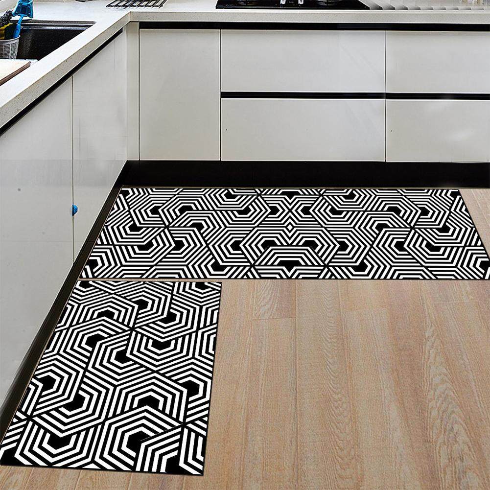 Star Mall2PCS/set Rectangle Non-slip Soft Floor Mat Water Absorbing Rug For Home Bathroom Kitchen