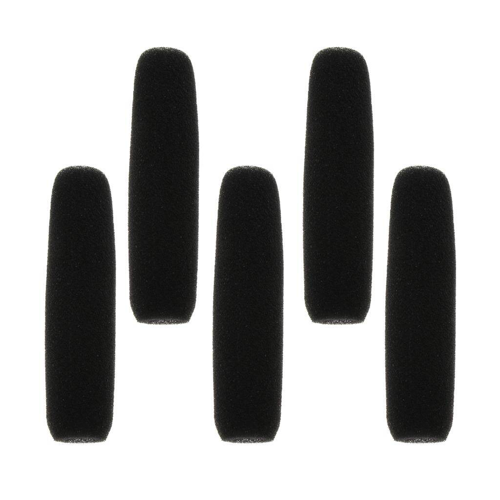 Almencla 5 Pack Replacement Microphone Windscreen Foam Mic Cover for Interview Microphone