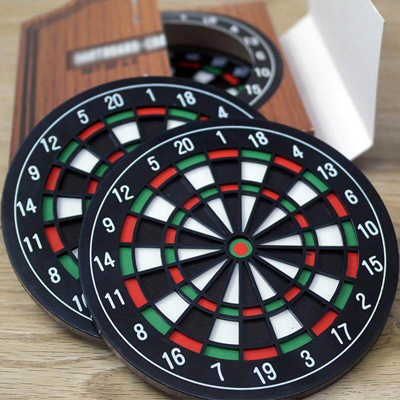 ABH 4pcs Dart Board Cup Pads Coaster Non-slip Placemat Mat