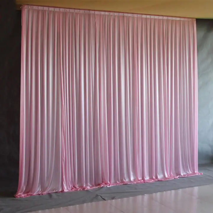 White Silk Wedding Party Backdrop Curtain Drapes Background Studio