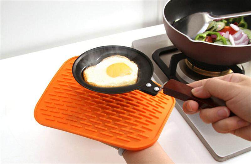 Silicone Kitchen Trivet Pot Holder Mat Heat Resistant Non-slip Coaster Tray