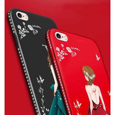 สำหรับ Apple iPhone 6/6 วินาทีกรณีหรูหรา 3D กรณีพลาสติกนุ่ม Coque สำหรับ iPhone 6 ซิลิคอน Glitter พลอยเทียมปกคลุมฝาครอบ - รุ่นมาตรฐาน 3*1 (Multicolor-1) - นานาชาติ