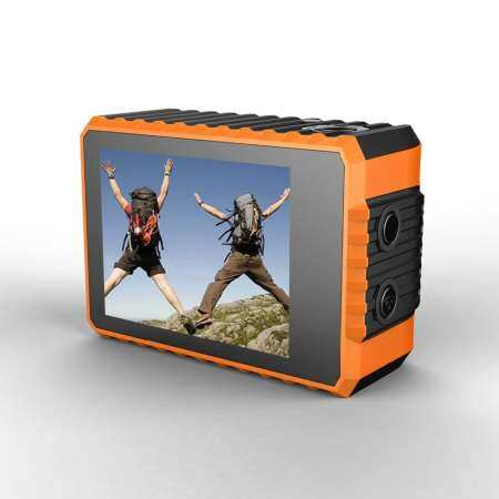 SOOCOO S100 กล้องแอคชั่นแคมเมรา 4 พัน WiFi Gyro ในตัวพร้อม GPS EXTENSION กันน้ำสีส้ม - INTL