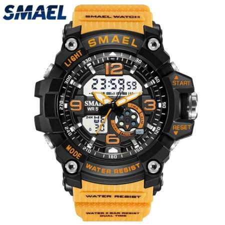SMAEL แฟชั่นกีฬาบุรุษนาฬิกาแบรนด์ชั้นนำผู้หญิงหรูไฟ LED ควอตซ์ดีจิทัลนาฬิกาอิเล็กทรอนิกส์แบบสบายๆนาฬิกาทหารกันน้ำ SMAEL แฟชั่นกีฬาบุรุษนาฬิกาแบรนด์ชั้นนำผู้หญิงหรูไฟ LED ควอตซ์ดีจิทัลนาฬิกาอิเล็กทรอนิกส์แบบสบายๆนาฬิกาทหารกันน้ำ