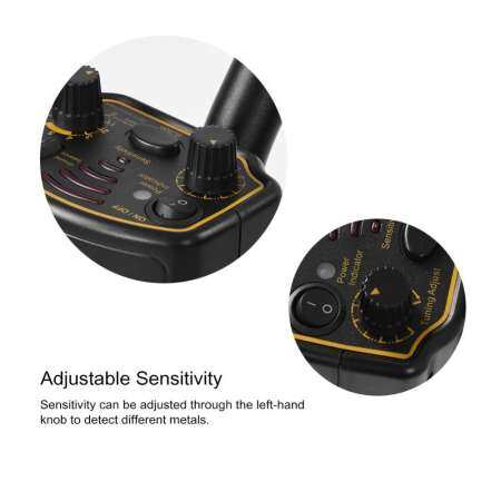 5ft เครื่องตรวจจับโลหะตรวจจับแบบละเอียด GOLD Digger Hunter ความไวสูงระยะทางตัวบ่งชี้ GOLD Digger - US Plug - INTL