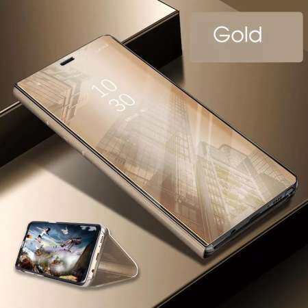 ดูกระจกสมาร์ทเคสโทรศัพท์สำหรับ OPPO F9 พลิกกรณียืนหนังฝาหลังสำหรับ OPPO F9