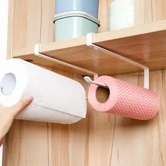 2pcs Paper Towel Holder Dispenser Under Cabinet Paper Roll Holder