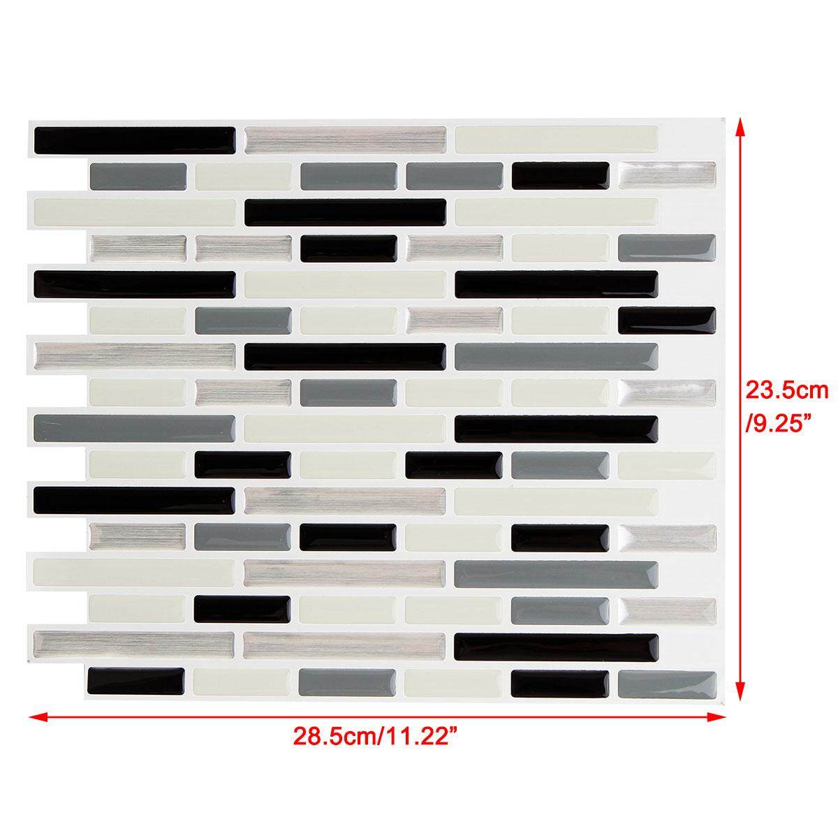 【Flash Deal】Gray Home Decor Brick Mosaic Kitchen Bathroom Foil Beauty 3D Wallpaper Sticker Tile