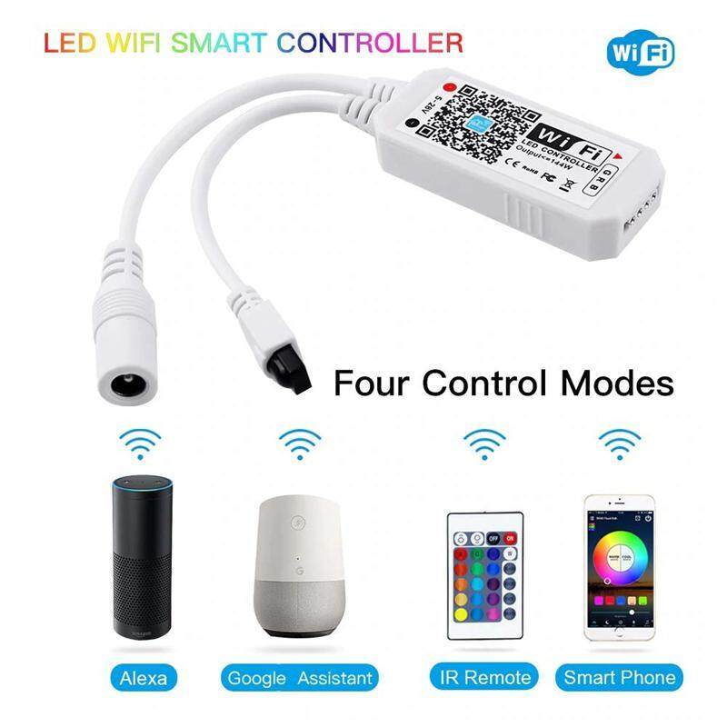 Tốt đẹp Eshop Dây Đèn (5 M x 2 Chiếc) wifi Chống Nước Thông Minh Không Dây Điện Thoại Điều Khiển Đèn Dây Bộ 5050 Đèn LED Làm Việc với Android và IOS Hệ Thống Alexa Google trợ lý IFTTT