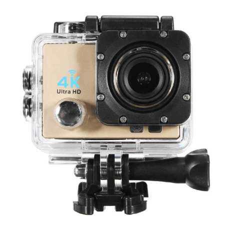 Lissng WiFi 1080 จุด 4 พันกีฬากล้องแอ็คชั่น DV ชุด HD กล้องถ่ายภาพใต้น้ำกันน้ำสำหรับ Windows/Linux/Unix/Win7/Mac OS UK ปลั๊ก (ทอง)