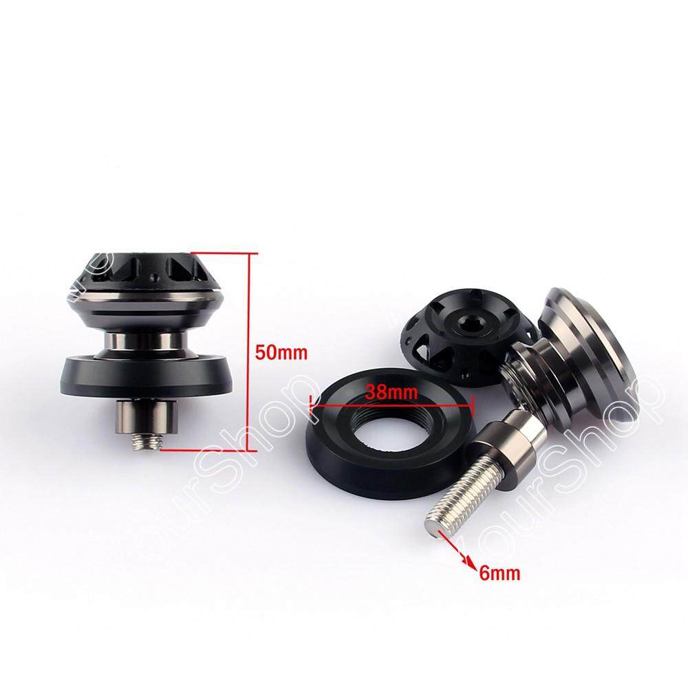 Areyourshop 6mm Swingarm Sliders Spools Yamaha YZF R1 R6 R6S FZ6 FZ8 XJR 1300 Black