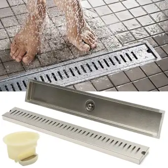 60x10cm 24inch Stainless Steel Shower Tile Insert Linear Drain