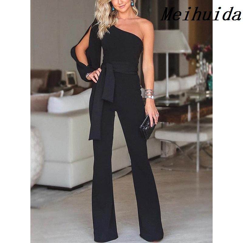 pink one shoulder jumpsuit
