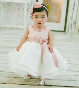 Tutu Girls Baby Baptism Clothes Dress For Summer Wedding Party