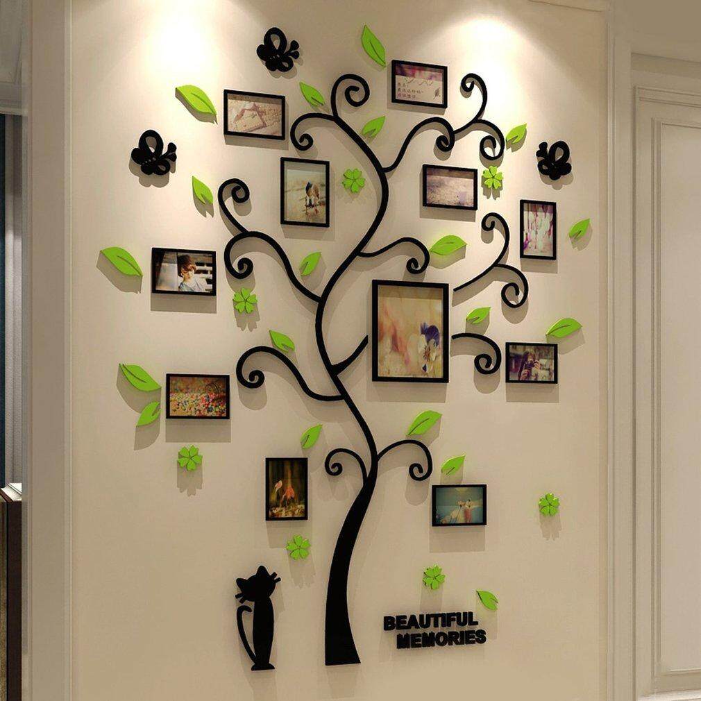 GOOD DIY Home Family Decoration Wallpaper 3D Acrylic Photo Frame Tree Wall Sticker - intl