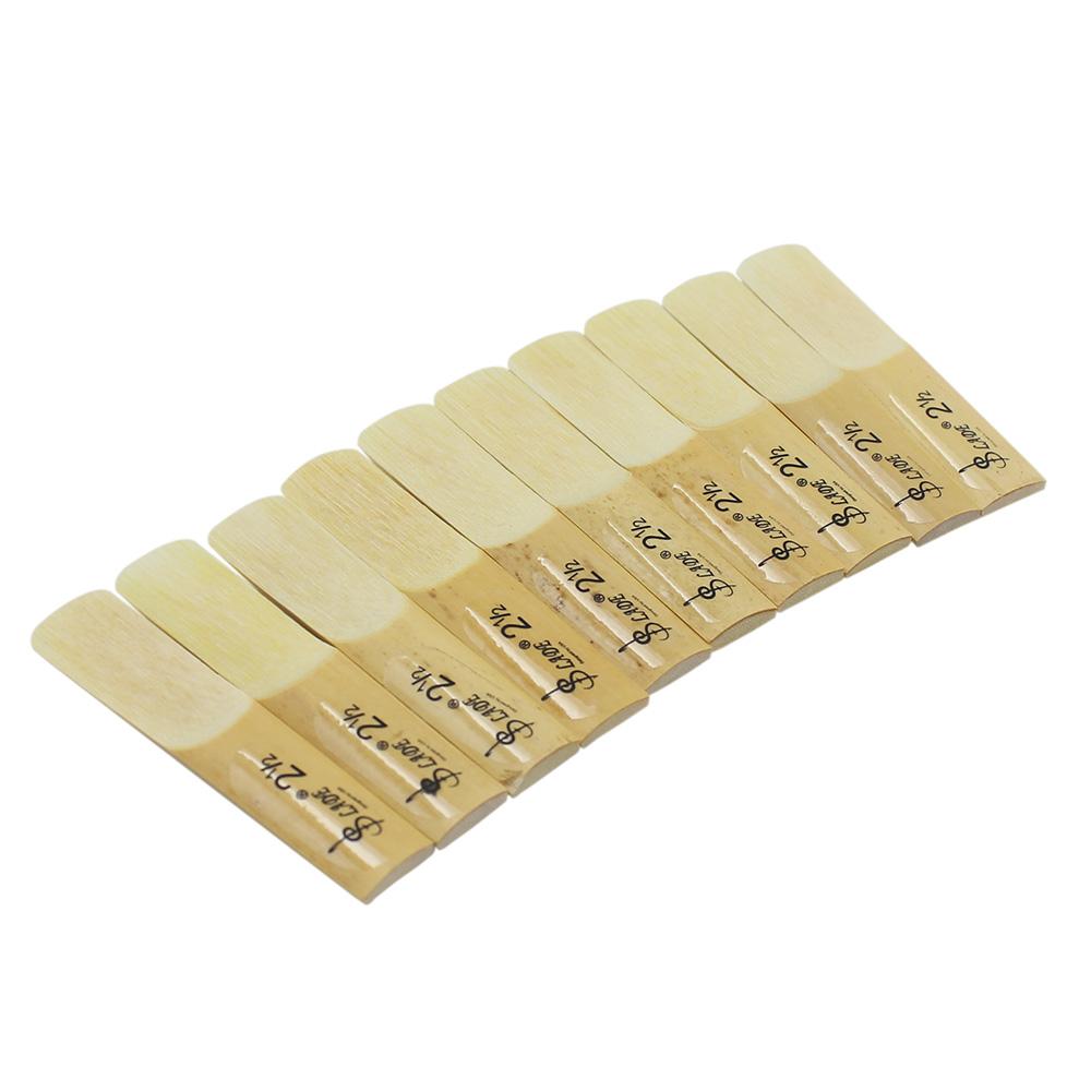 Qimiao 10 pcs Tenor bB Saxophone Reeds 2-1/2 Bamboo Sax Reed Strength 2 ...