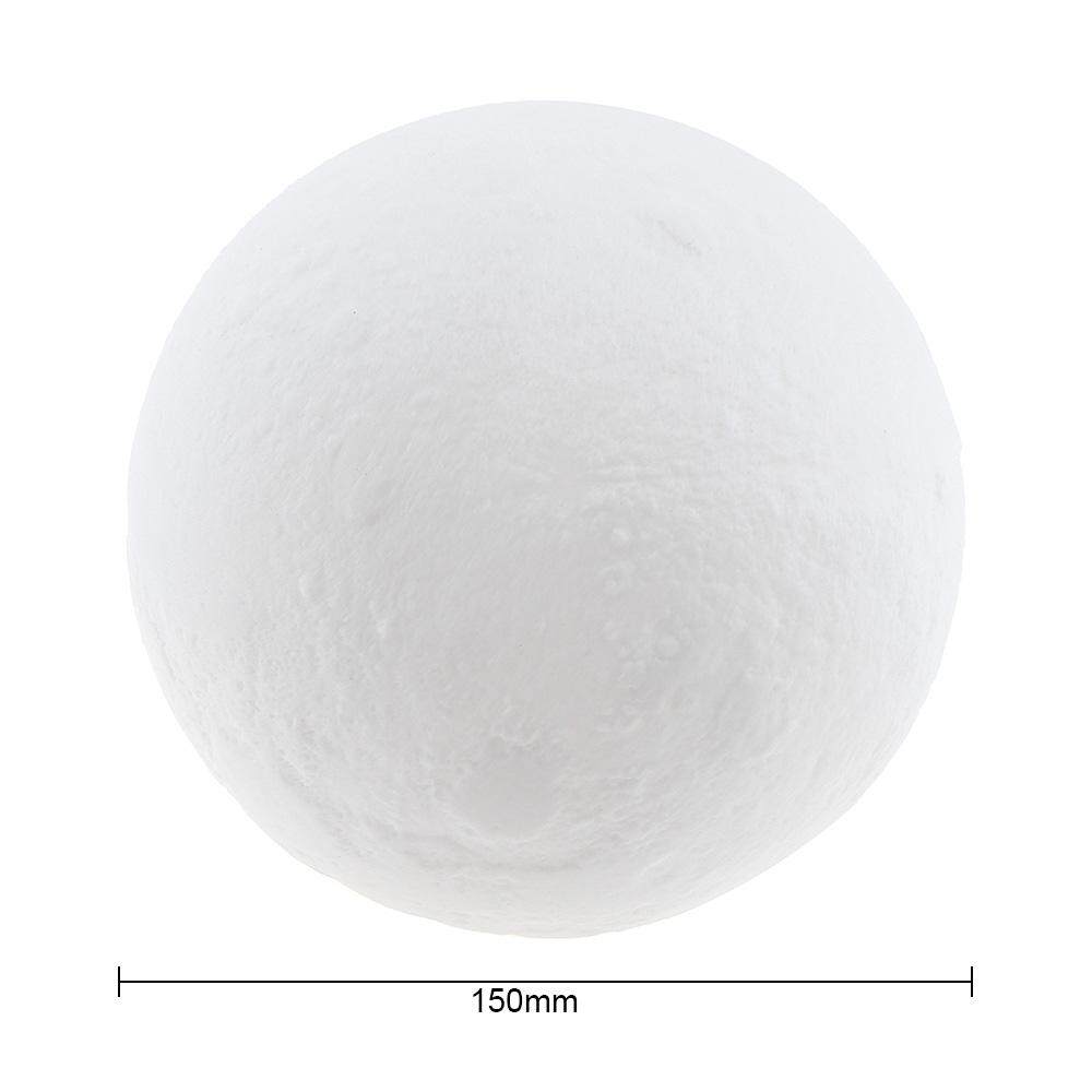 15CM Rechargeable 3D Print Moon Lamp with 2 Color Change Touch Switch Support Long Press The Switch to Adjust The Brightness - intl