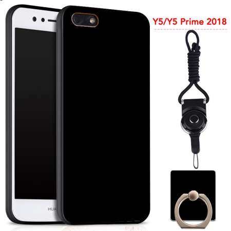 สำหรับ Huawei Y5 2018/Y5 PRIME 2018 Silicon Soft Ruber กรณี (สีดำ)