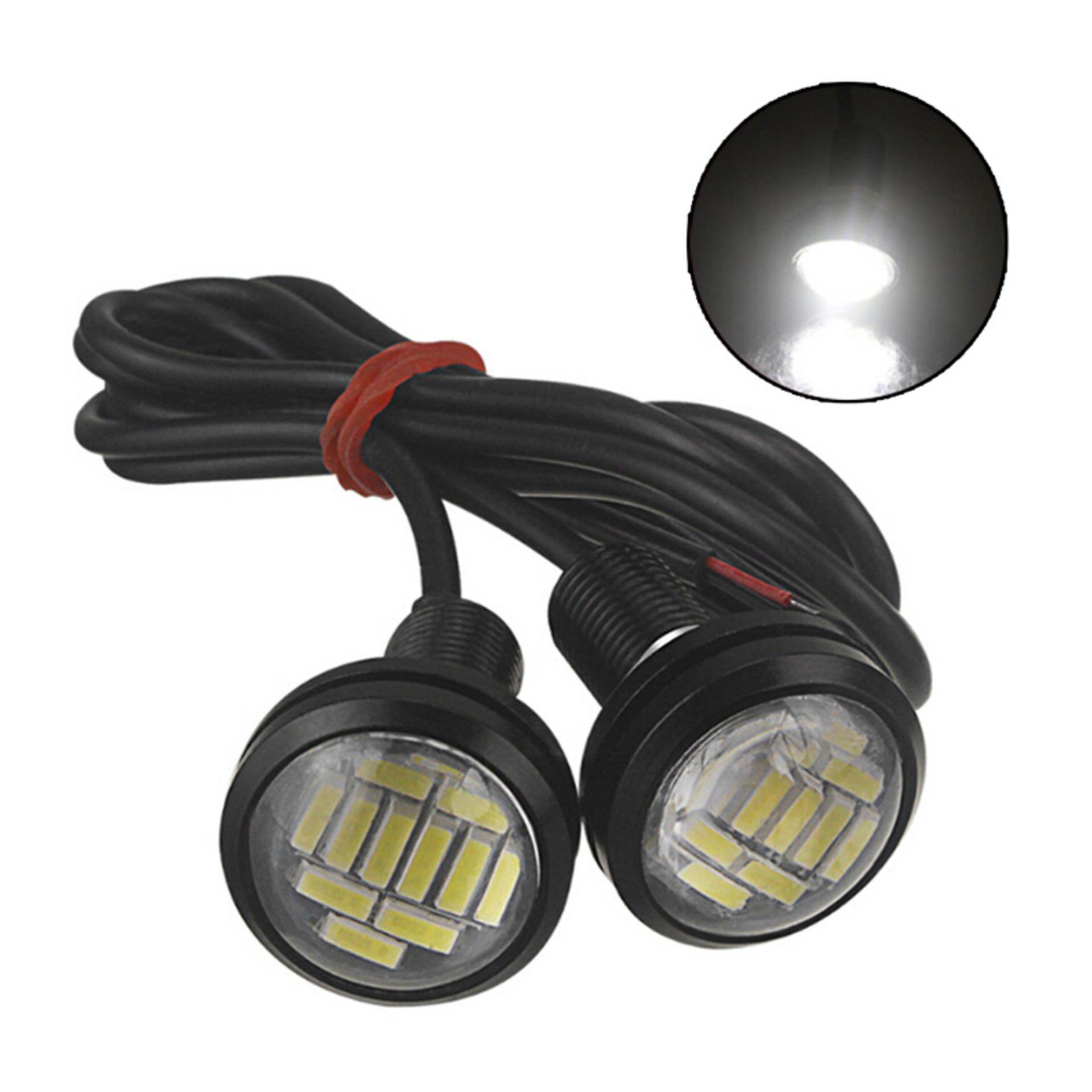 2 Cái 12V 15W Sao Lưu Ban Ngày Chạy Đèn LED Chiếu Sáng Đèn Xe Eagle Eye