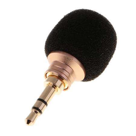 Miracle Shining Mini 3.5mm Microphone Mic For Smartphone Mobile Phone Recording 3.5 MM Double channel