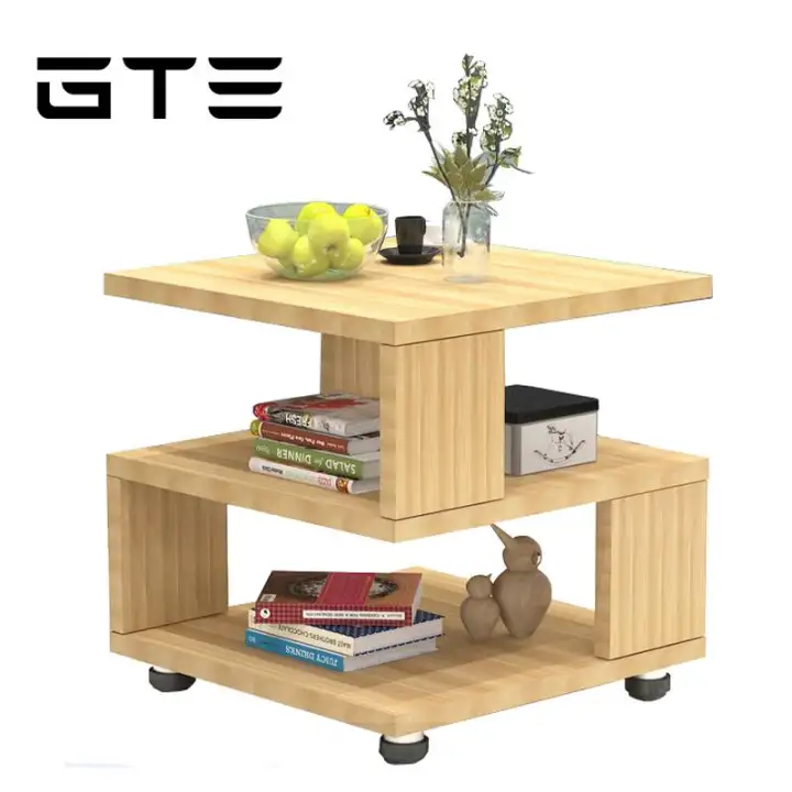 Gte Modern Minimalist Bedside Table Mini Sofa Side Cabinet Wood