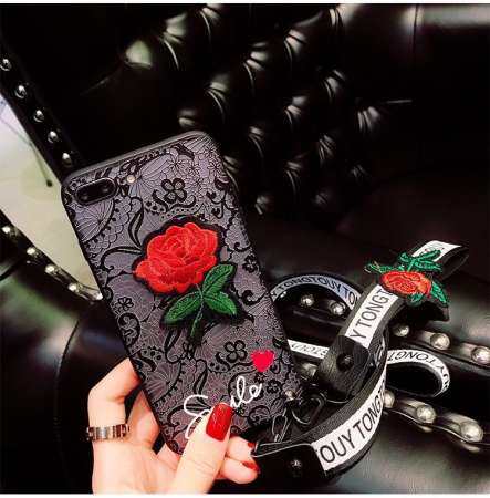 3D ทาสีนูนเคสโทรศัพท์แฟชั่นหรูหรา Retro ปักลายกุหลาบเย็บปักถักร้อยกันกระแทกฝาครอบกันน้ำ สำหรับ  OPPO F7