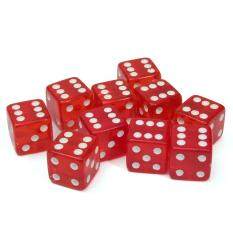 10 cái 6 Mặt D6 Xúc Xắc NHẬP VAI Acrylic Trong Suốt Con Súc Sắc Cho Đoán Chơi Game 16 Mét
