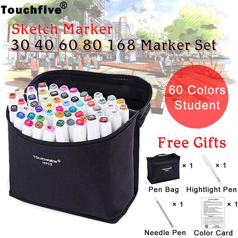 Special 2Pcs Cylinder Marker Animation Design Permanent Paint Sketch Marker Pens