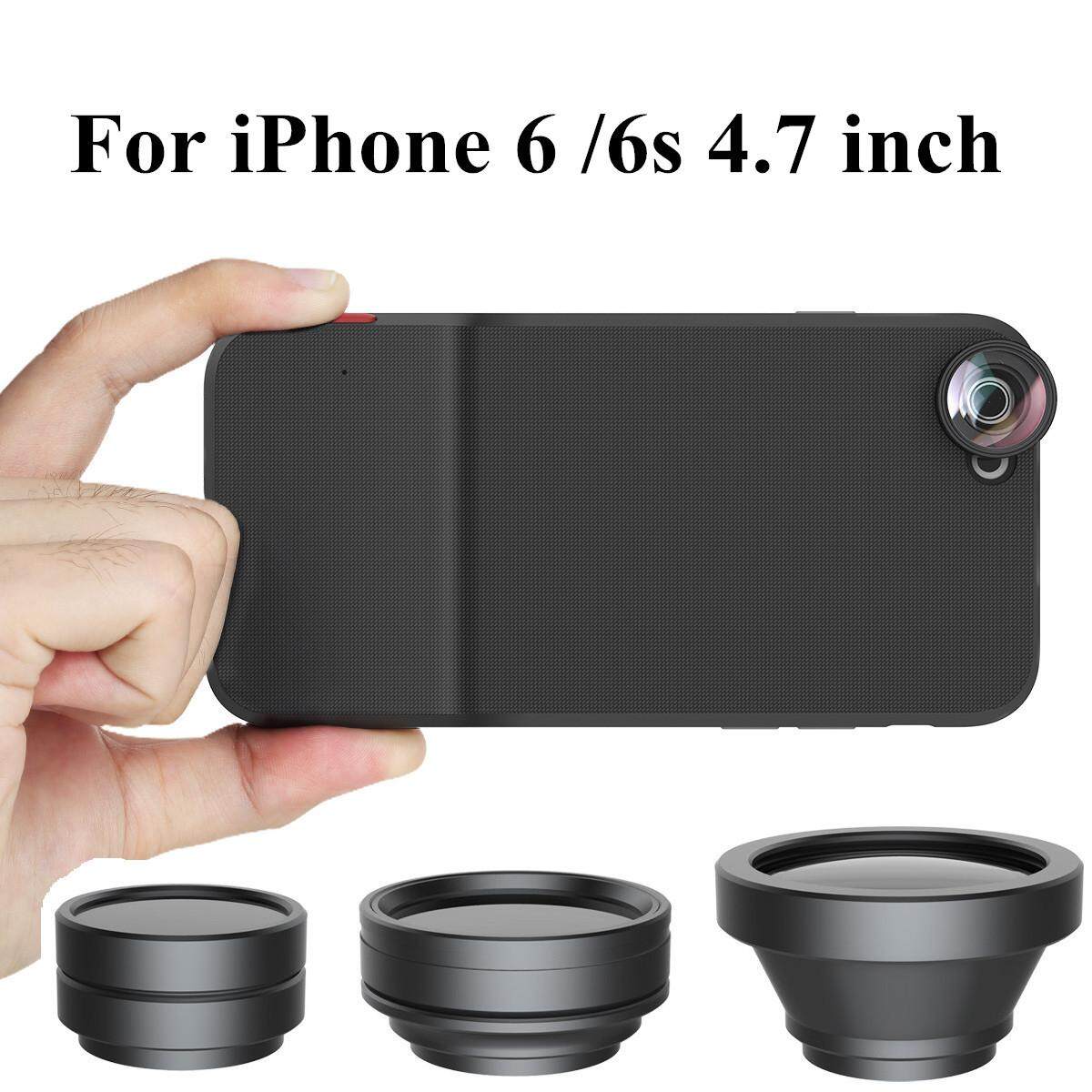 Rock Mudah Tembakan Series Case Pelindung (Micro Len + Lensa Lebar + Fisheye + Shutter) untuk Iphone 6 6 S-Intl