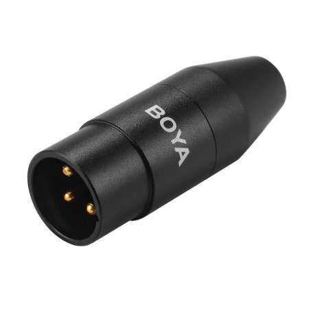 BOYA Microphone 3.5mm Female Audio Adapter to 3-pin XLR Male Connector LF849