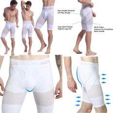 Men Tummy Control Leg Belly Shaper Underpant Body Shaping Leg Pants Control Panties Seamless Breathable Hip Slim Pants Men’s Body Slimming Male Compression Shorts