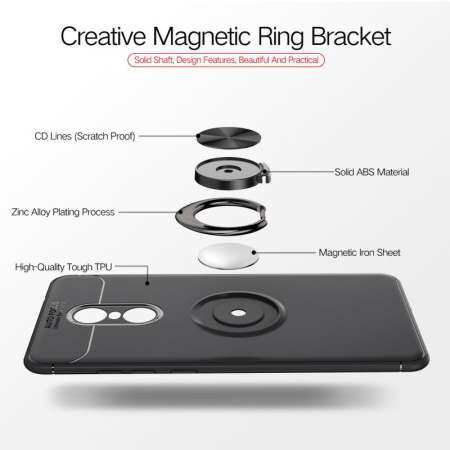 สำหรับ Xiaomi Redmi Note4X เคสโทรศัพท์ Funda กรณีผู้ถือแหวนแม่เหล็กซิลิคอนฝาหลังสำหรับ Xiaomi Redmi หมายเหตุ 4X Coque - INTL