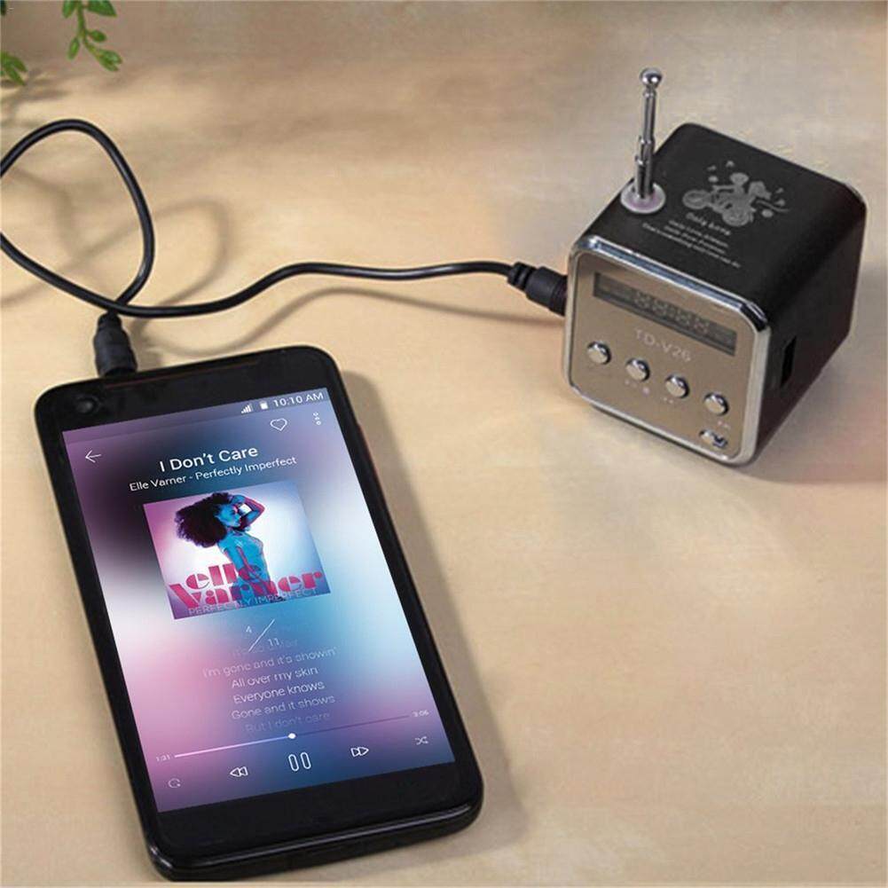 SunnyShop Mini Micro USB Stereo Loa Di Động Nghe Nhạc FM Đài Phát Thanh cho MÁY TÍNH MP3/4 Máy Tính Xách Tay