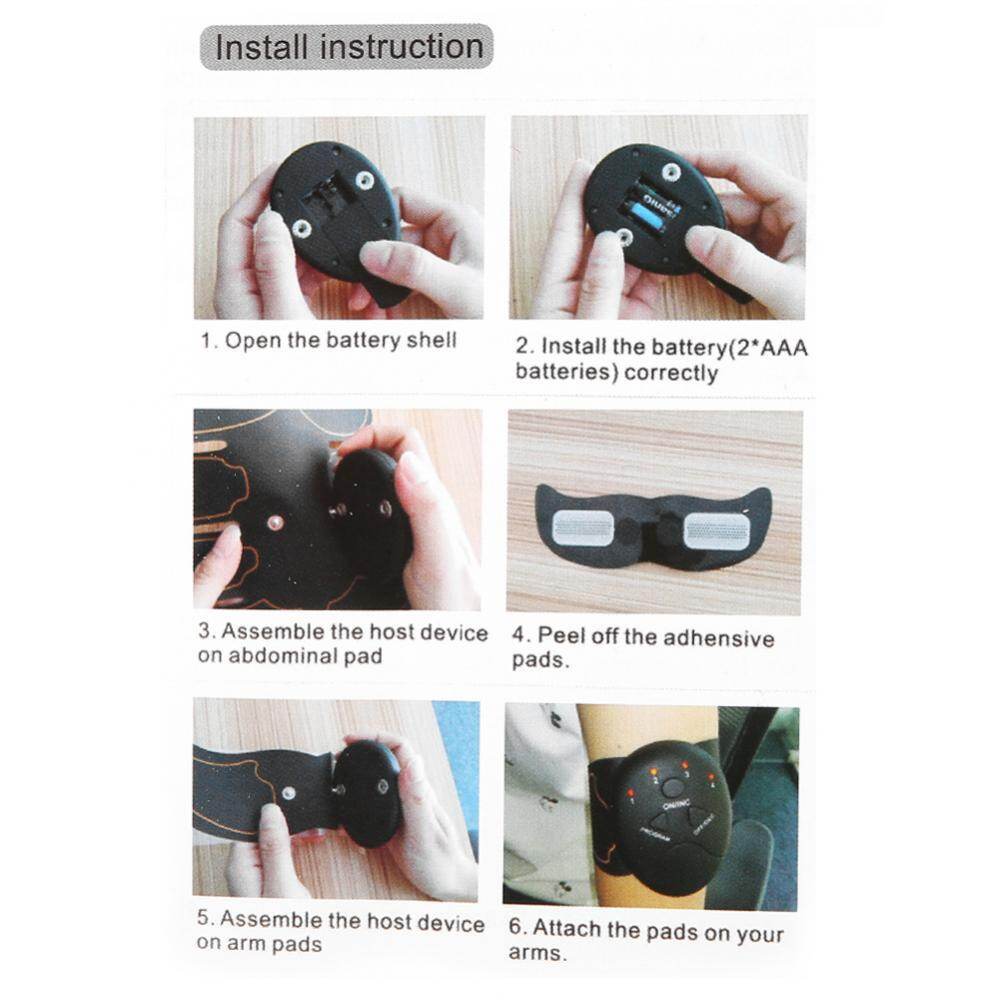 EMS Intelligent Strength Training Patch (1 Abdomen + 1 Main) (Black + Red)