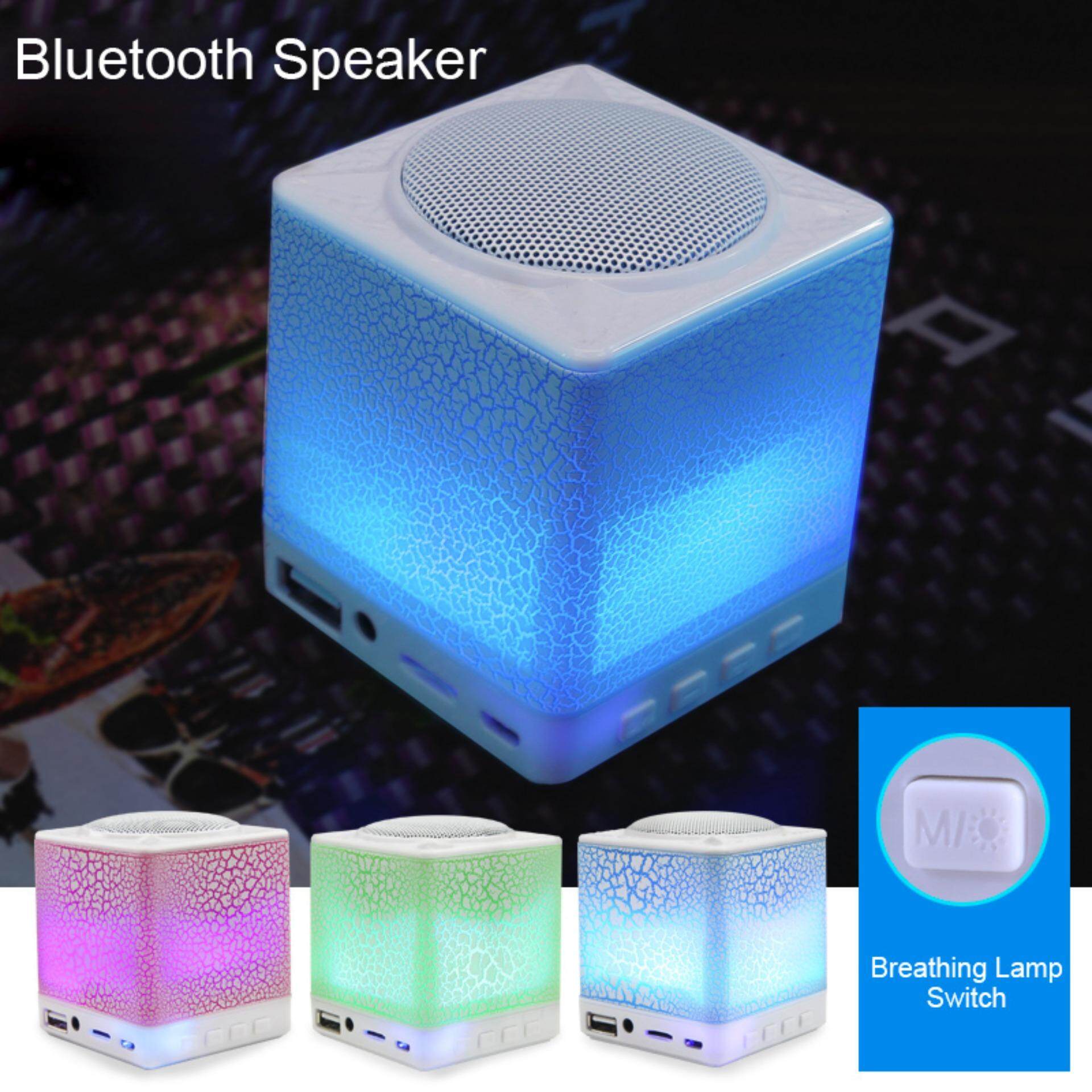 Kotak Pandora Portable Mini Wirelss Lampu Speaker Bluetooth Stereo HD Kotak Suara Musik Ultralight USB Input untuk Ponsel dengan 3.5 Mm Kabel Audio Telepon Speaker Shower Mobil home Outdoor Musik Interior Cahaya Lampu Hias