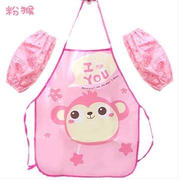 2 Pcs Cute Kids Chef Apron Sets Child Cooking Painting Waterproof Children Gowns Bibs Eating Clothes Drawing For Dinner