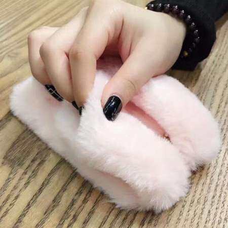 Happy - สำหรับ Samsung S8/S9, S8/S9 Plus กระต่ายน่ารักนุ่ม Plush ป้องกันเคสโทรศัพท์ Happy - สำหรับ Samsung S8/S9, S8/S9 Plus กระต่ายน่ารักนุ่ม Plush ป้องกันเคสโทรศัพท์