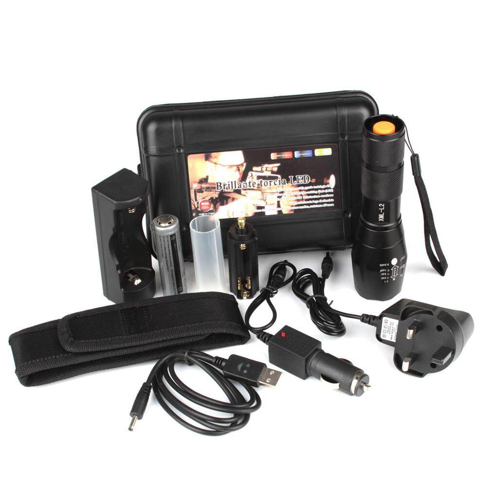 6000LM Shadowhawk X800 L2 LED ZOOM Flashlight Torch Powerful