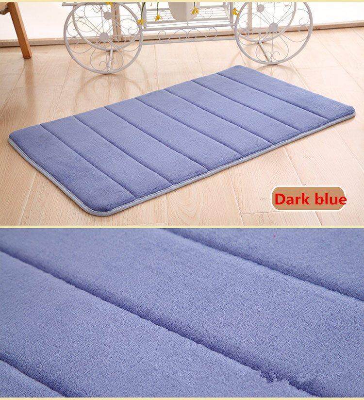 M_home 40*60cm Soft Memory Mildew Resistant Non-Skid Bath Room Rug Doormat Outdoor Rustic Floral Rug Shower/Toilet Mats