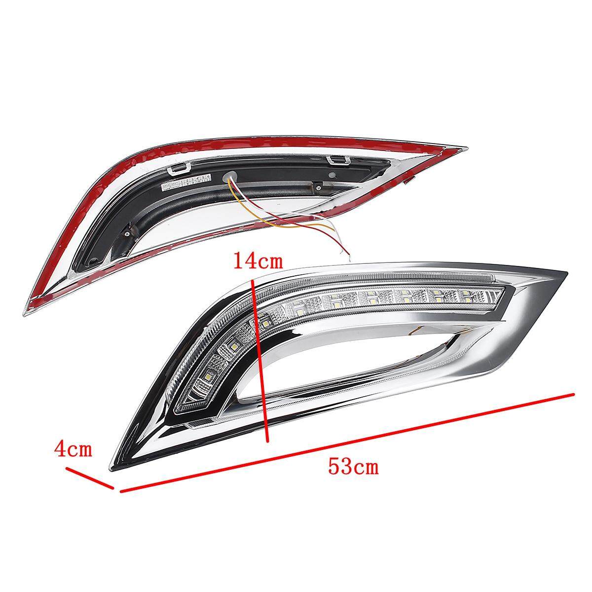 Cặp ĐÈN LED Trắng + Vàng Đèn Chạy Ban Ngày Cho Xe Hyundai Sonata 2011-2014