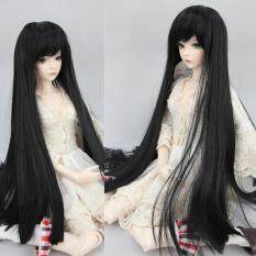 BJD Doll Hair 8-9″ 1/3 SD DZ DOD Long Straight Silky Hair Black Toy Costume Wig