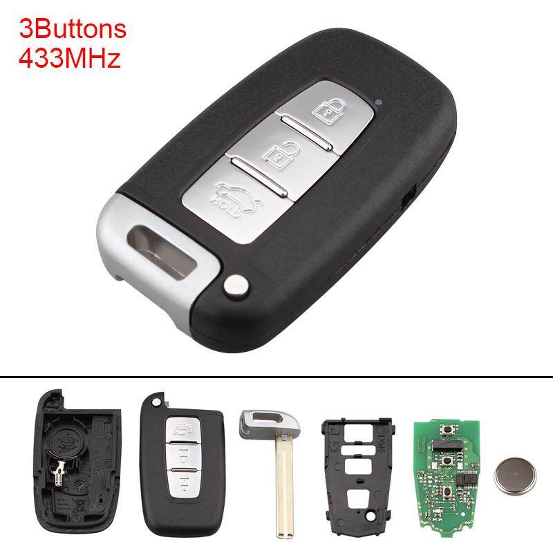 434MHz 3 Buttons Keyless Uncut Flip Remote Key Fob with PCF7952 Chip