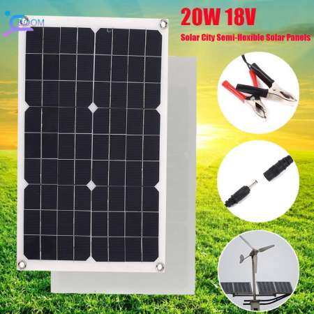 BOOM Solar Generator Solar Panel Portable 20W 18V USB+DC Port